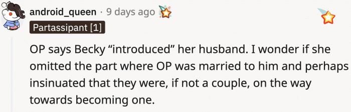 OP's friend seemed to have an already well-placed plan in her mind when she invited the husband