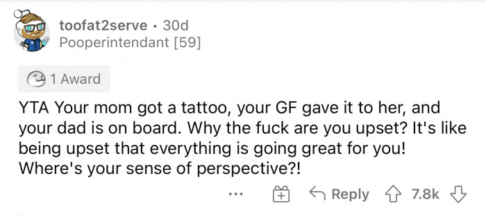 In the first comment, they already established that he is indeed the asshole (TA).