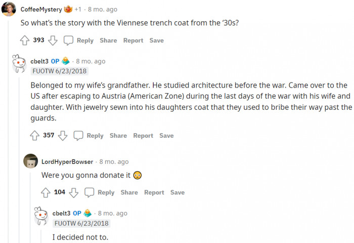 5. There’s an interesting story behind the Viennese trench coat from the ’30s, too.