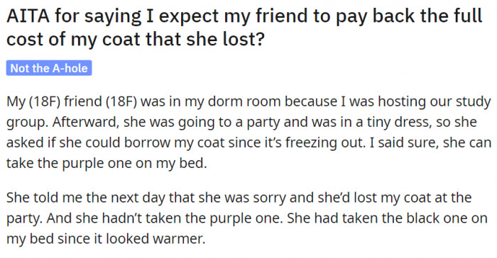 Her friend did the one thing she was told not to.