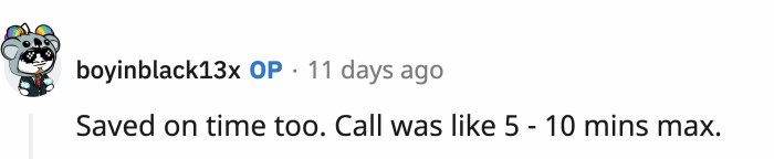 OP was also efficient in delivering everything