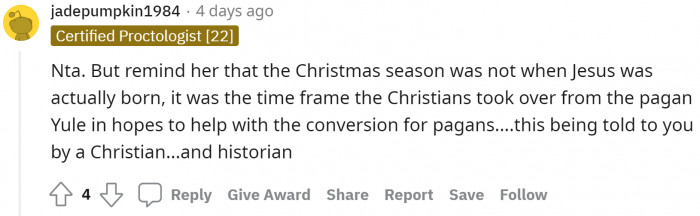 So we got some real Santa believers, despite them quite religious.
