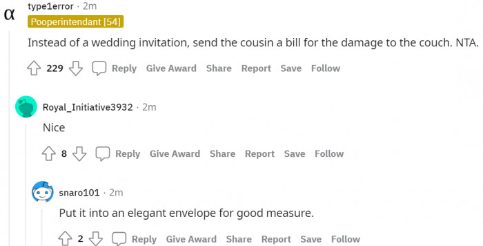 #4 Send him a bill instead of an invitation.