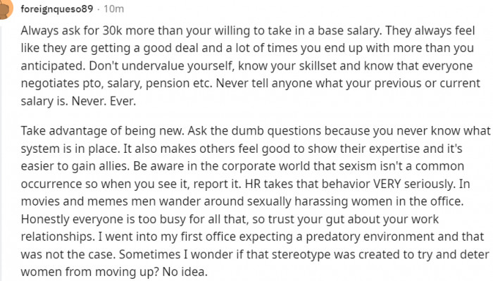 Always ask for more than the base salary...