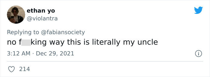 Someone recognizes his uncle