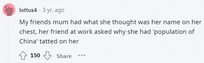 14. Um. So her name's China, perhaps.