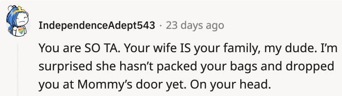 The majority of Redditors agree that OP's the a**hole