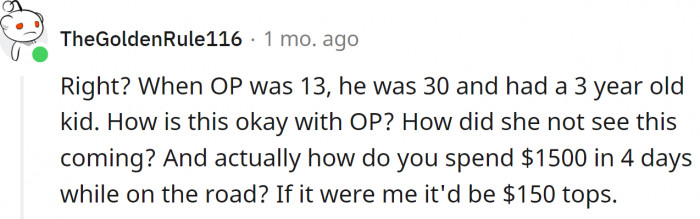 Ah, the age difference issue finally popped up.