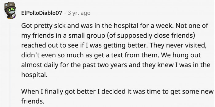 This was definitely a shock to OP after spending that amount of time with them