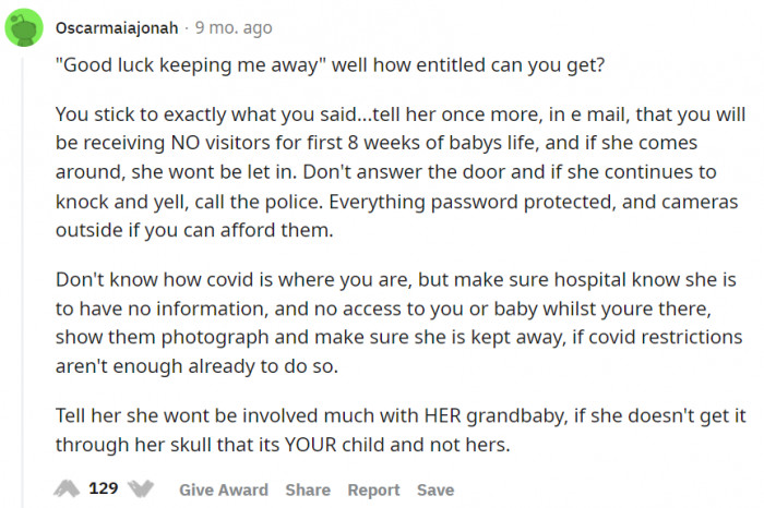 Be firm and stand your ground, OP.