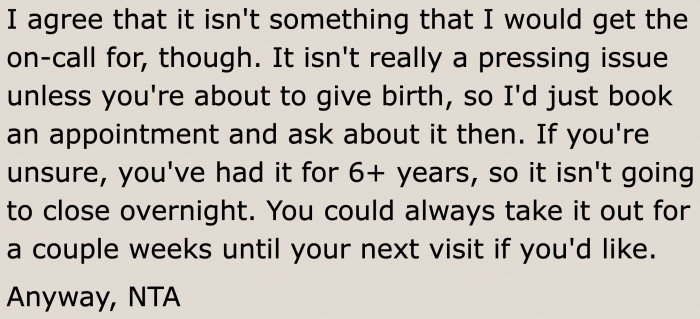 Since she couldn't reach her doctor, this nurse offered a temporary solution.