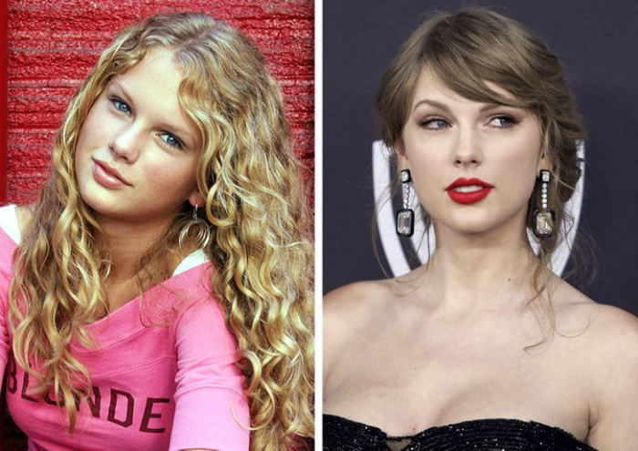 1. Taylor Swift's before and after