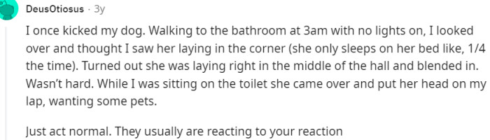 They usually react to your reaction