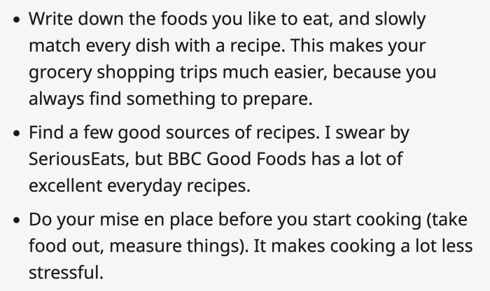 A continuation of the list.