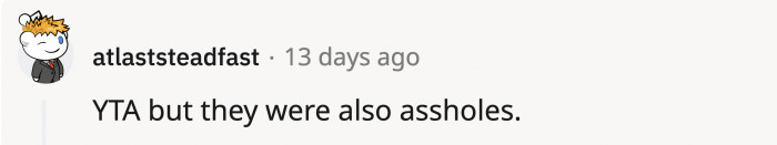 So it's only trying to even out the playing field