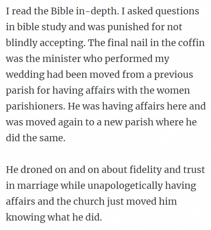 19. Thriving on blind acceptance.