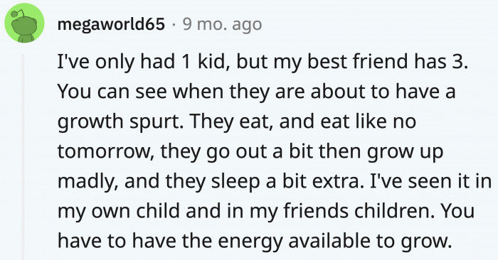 If you've met any teenagers, you know how erratic their eating patterns are. You only need to think back on your own puberty to understand.