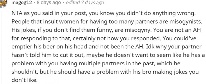 5. You did not do anything wrong since he made jokes you didn't like