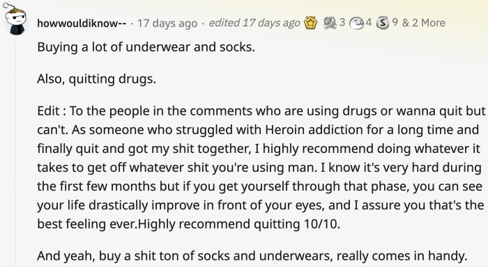 This advice started off light and practical, then got into the deeper stuff.