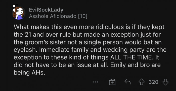 Emily and OP's brother are definitely in the wrong here.