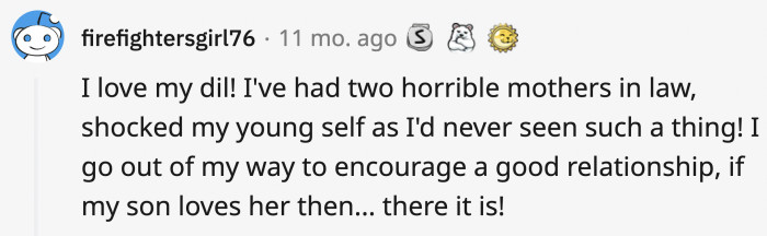 This is the right way to progress if we want healthier MIL and DIL relationships