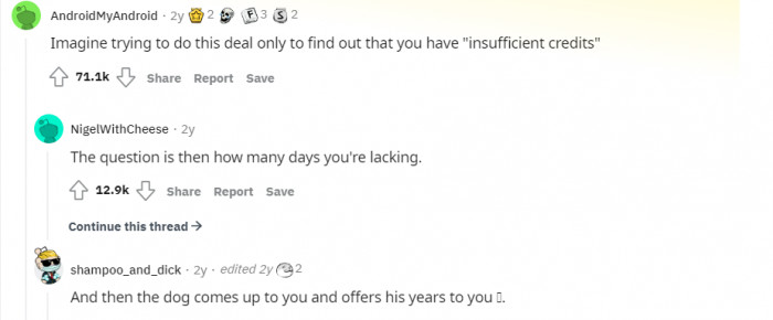 2. Insufficient credits