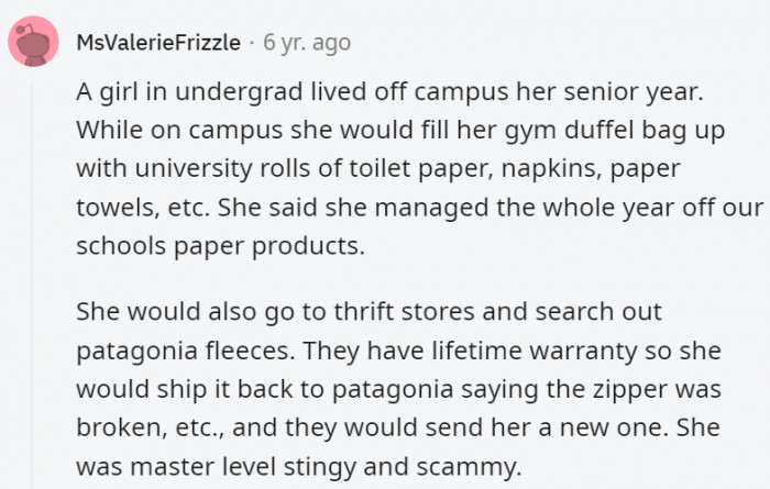 13. Making the best of her student loans, perhaps?