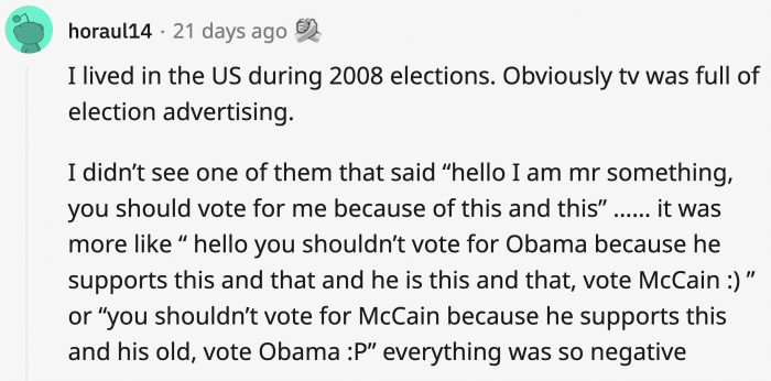 27. Negative political advertising