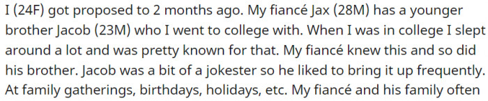 I got engaged two months ago