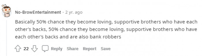 17. They'll most likely grow up to have each other's backs at all times