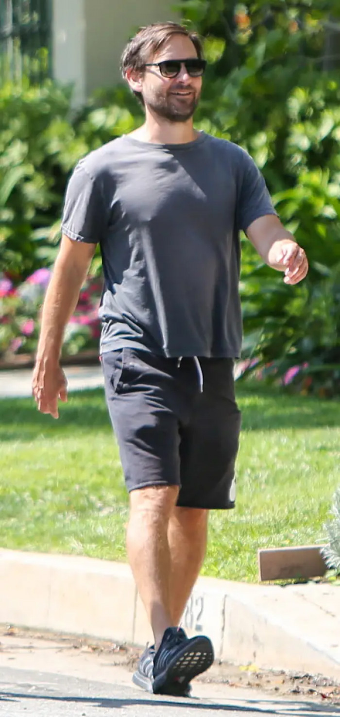 Here is Toby Maguire now, strolling the neighborhood 20 years after