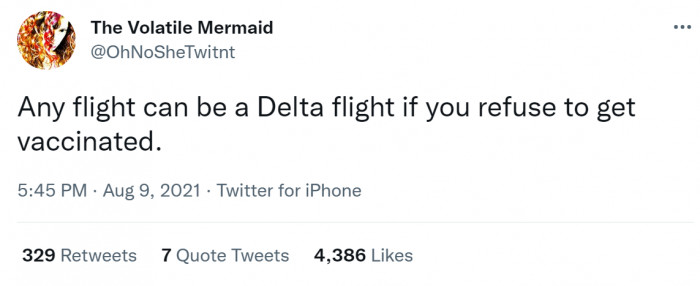 5. Someone had a bad flight.