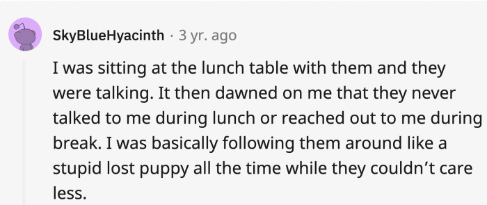 Sometimes it just hits you when people you consider friends are like regular strangers passing by