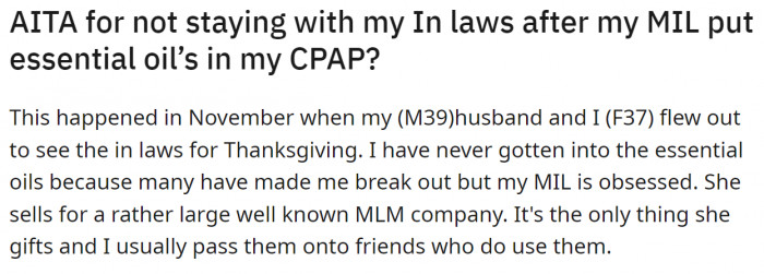 The Essential Oil-Obsessed Mother-in-Law