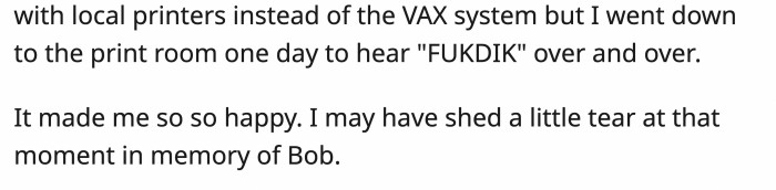 In the end, it brought a smile to those who were in on the secret, especially OP