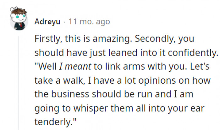 This would have been such a cool way to handle the situation