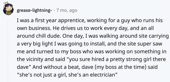 16. Why do people automatically think, 'she’s strong for a woman' when they see capable women?