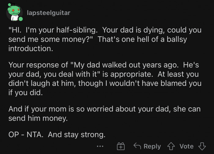 He never attempted to contact them before that.