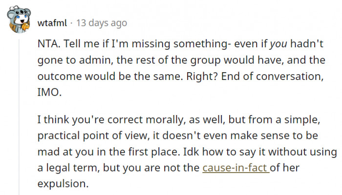 It doesn't make sense for the parents to be mad at him because it gave them a chance to correct their daughter's behavior.