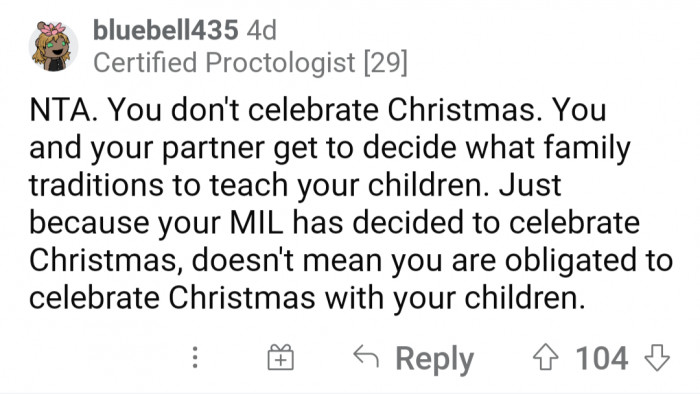 MIL's choices don't have to be OP's