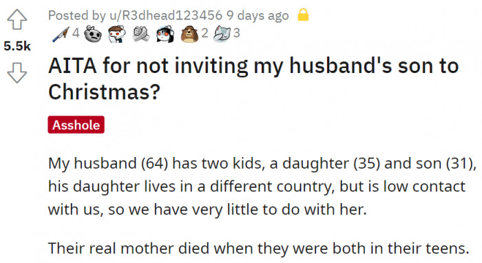 Here's what she posted on Reddit: