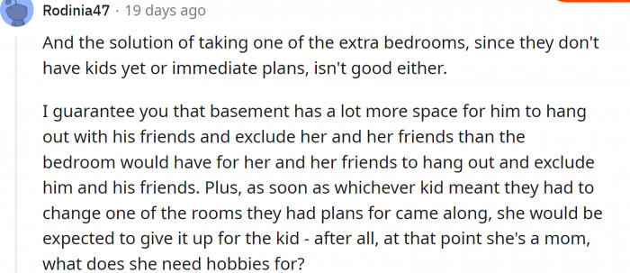 What does mom need hobbies for?