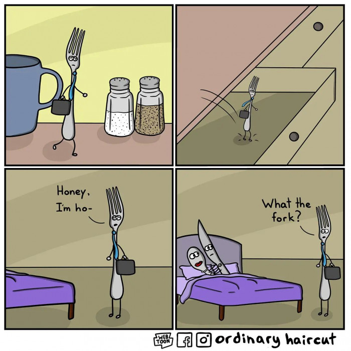 1. Your honey wasn't patient enough for you, fork.