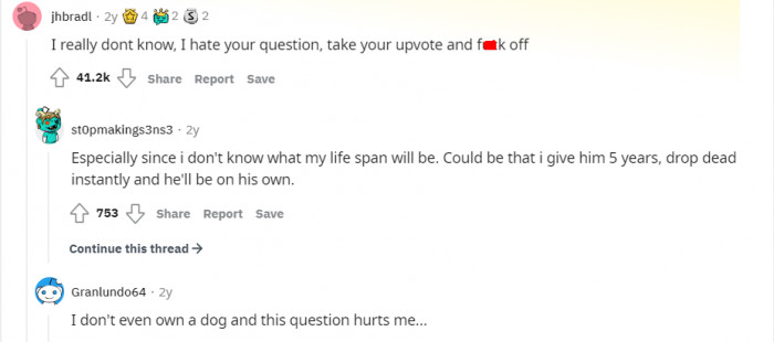 10. Someone is annoyed with the very question