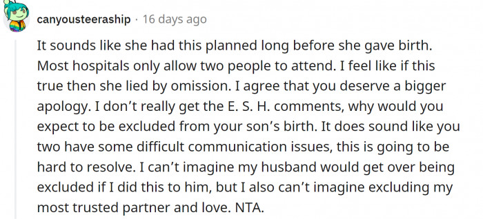 One woman can’t imagine excluding her partner