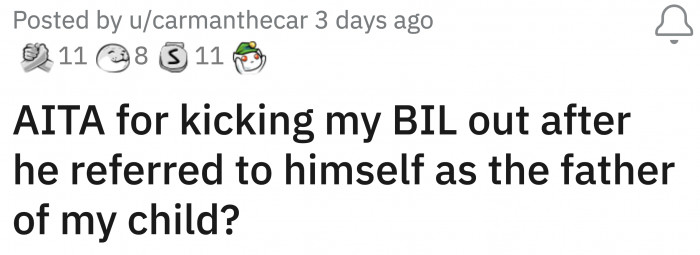 OP's brother-in-law said that he should get a say in the planning since he's the father.