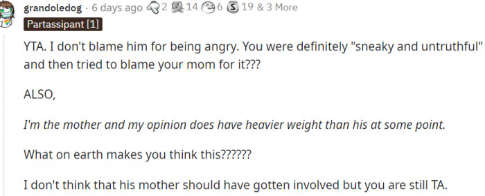 The husband is not to be blamed...