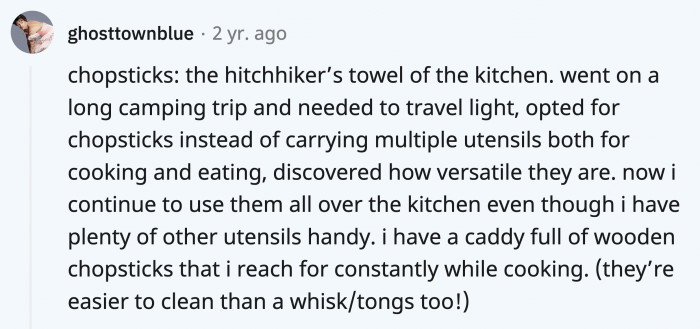 Chopsticks deserve an award for the ways...