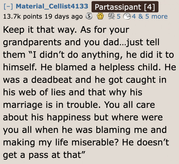 The dad got what he deserved.