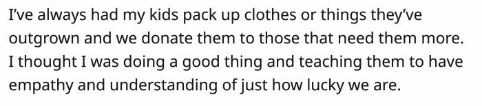 They try to give back when they can